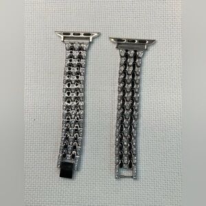 Silver Rhinestone Link Apple Watch Band – Fits 38/40/41mm